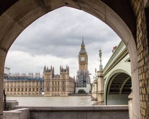 Palace of Westminster in London amid scrutiny of MPs’ hospitality declarations